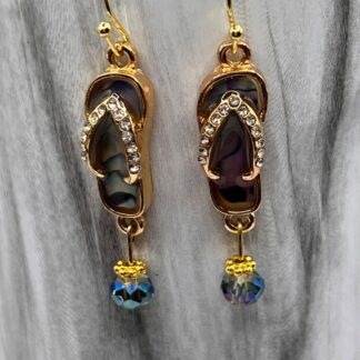 Flip Flop Beaded Dangle Earrings