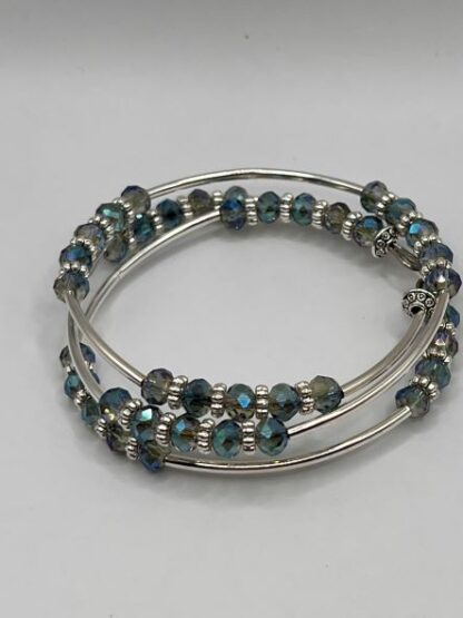 Blue/Green Beaded Boho Bracelet