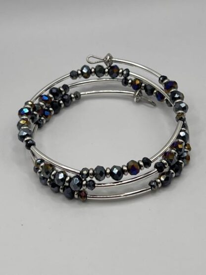 Black Iridescent Beaded Boho Jewelry