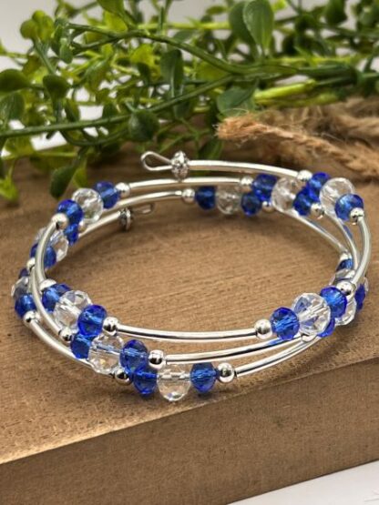 Cobalt Blue Beaded Boho Bracelet