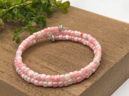 Cotton Candy Pink Seed Bead Boho bracelet