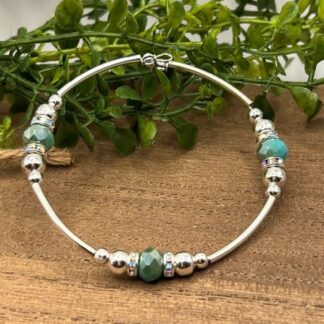 Aqua Bangle Bracelet