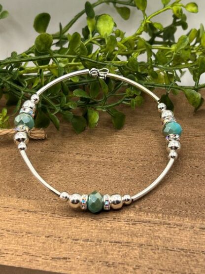 Aqua Bangle Bracelet