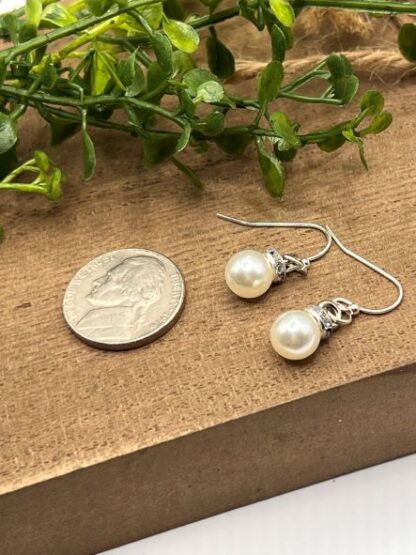 Pearl and Silver Beaded Earrings