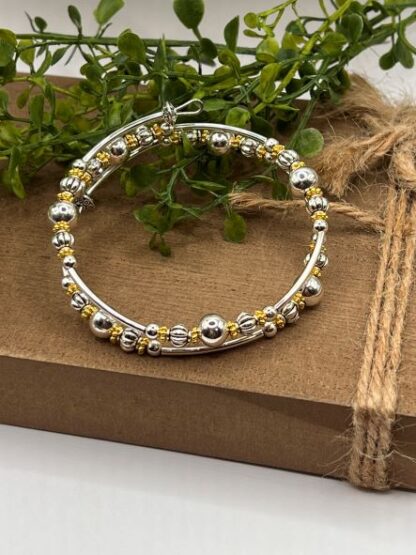 Gold & Silver Beaded Boho Bracelet