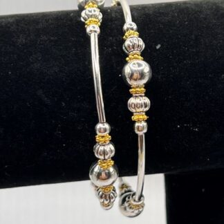 Gold & Silver Beaded Boho Bracelet