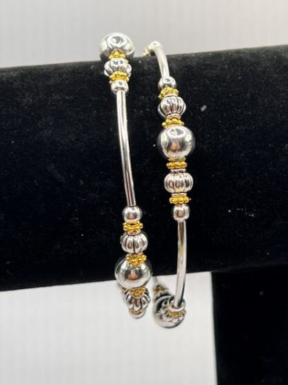 Gold & Silver Beaded Boho Bracelet
