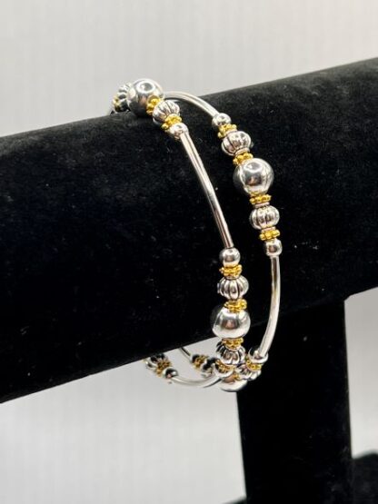 Gold & Silver Beaded Boho Bracelet